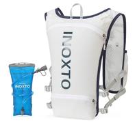 INOXTO Sac à dos d'hydratation léger et isotherme avec poche d'eau de 1,5 l pour randonnée, course à pied, cyclisme, course, marathon pour homme et femme (blanc)