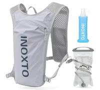 INOXTO Sac d'hydratation léger 5L,adapté à la randonnée en Plein air,Marathon, compétition Cycliste, Gilet d'hydratation d'alpinisme,Hommes et Femmes (591 Gris Clair Sac à Eau de 1,5 L, Normes)
