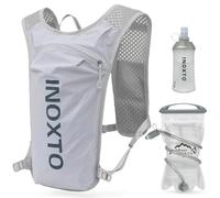 INOXTO Sac d'hydratation léger 5L,adapté à la randonnée en Plein air,Marathon, compétition Cycliste, Gilet d'hydratation d'alpinisme,Hommes et Femmes (Gris Clair Sac à Eau de 1,5 L, Normes)