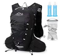 INOXTO Sac d'hydratation léger 5L,adapté à la randonnée en Plein air,Marathon, compétition Cycliste, Gilet d'hydratation d'alpinisme,Hommes et Femmes (577 Noir Sac à Eau de 1,5 L, Normes)