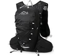 INOXTO Sac d'hydratation léger 5L,adapté à la randonnée en Plein air,Marathon, compétition Cycliste, Gilet d'hydratation d'alpinisme,Hommes et Femmes (Noir, Normes)