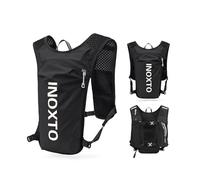 INOXTO Sac d'hydratation léger 5L,adapté à la randonnée en Plein air,Marathon, compétition Cycliste, Gilet d'hydratation d'alpinisme,Hommes et Femmes (Noir et Blanc, Normes)