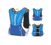 INOXTO Water Sac Vest,Sac à Dos De Course LéGer De 5 litres, Sangle à Poitrine RéGlable, Adapté Au Marathon, à La Randonnée, Au VéLo, à La Route Hors Route Et Aux Femmes (Bleu, Règles)