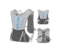 INOXTO Water Sac Vest, Sac à Dos De Course LéGer De 5 litres, Sangle à Poitrine RéGlable, Adapté Au Marathon, à La Randonnée, Au VéLo, à La Route Hors Route Et Aux Femmes (Gris Clair, Règles)