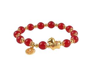 Inoxydable Cadeau Largeur Noir Bracelet exclusivité de l'année du bracelet en perles de jade blanc naturel couleur fleur de cerisier, frais et élégant pour femme. Bracelet 4 Connecté (A, 20.00)
