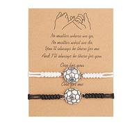 Inoxydable Femmes Anneaux Couples Bracelets Pour 2 Correspondant Et Bracelet Bijoux Pour Amitié Relation Petit Petite Saint Valentin Cadeau Pour Phrases Perles En Message Anneaux (E, One Size)