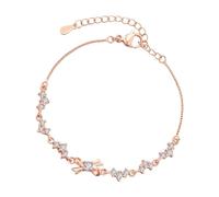 Inoxydable Naturelle Cadeau En Messages Bijoux Fashion Natural Stone Encrusted Star And Moon Bracelet Temperament Design Jewelry Woman Fashion Design Mamie Messages 2 Pour Rhodonite (GD1, One Size)