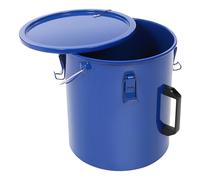 INPAITOO Récipient à graisse de 18,7 l, seau de transport d'huile de friteuse avec couvercle, récipient de broyage d'huile avec revêtement antirouille, poignée, boîte à graisse pour le transport, la