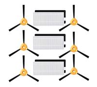INPETS 3 PIÈCES Filtre HEPA + 3 PIÈCES Filtres d'éponge + 6pcs Pinceau latérale Fit for Ecovacs Deebot N79S N79 Pièces de rechange d'aspirateur de robot
