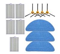 INPETS Filtre de pièces de rechange + brosse latérale + tissu de vadrouille convient for Abir x6 x5 x8 Aptitude for l'aspirateur robot absolu assorti de la