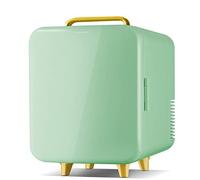 INPETS Mini Frigorifero, Frigorifero Termoelettrico Portatile AC Da 8 Litri per Camera Da Letto, Auto, Viaggi A CASA, Mini Frigorifero per La Cura Della Pelle, Cibo, Medicina, Blanc (Color : Green)