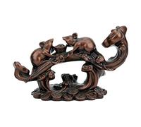 INPETS Pur cuivre Ruyi Souris cuivre Souris Salon Maison Artisanat Ornements Rouge Chinois Style Traditionnel antiquités Beaux-Arts cadeaux/2142 (Color : Red)