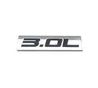 INPETS Voiture Style Métal 3.0l Logo Emblème Turbo Coffre Auto Badge Autocollant Autocollant Autocollant Auto Accessoires (Color : Silver with Black)