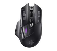 inphic A9-Explorer Souris sans Fil 2.4G/Bluetooth 5.0 Rechargeable Silencieuse, 2400 DPI, Batterie Visible, Éclairage RGB, Chargement Type-C, pour Ordinateur, Laptop, Mac, PC