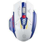 inphic A9 Explorer Souris sans Fil Rechargeable, 12800 DPI, lumière RVB | trimode 2,4 G/Type-C Filaire/Bluetooth, indicateur de batterie visible pour ordinateur portable/PC/ordinateur, bleu mécanique