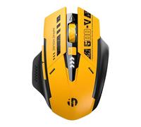 inphic A9 Souris Gamer Trois Modes Rechargeable, 12800 DPI RVB, Jaune | Souris sans fil 2,4G/Filaire USB-C/Bluetooth, indicateur de batterie visible, pour ordinateur portable, PC, Mac, Jaune