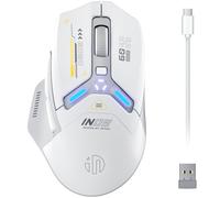 inphic IN9 Souris Gamer sans Fil/Bluetooth/Filaire, 10000 DPI, 6 Boutons Programmables, Tri-Mode Ergonomique Rechargeable avec Éclairage RVB Personnalisable pour Ordinadeur/PC