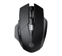 inphic Souris sans Fil Bluetooth Rechargeable Silencieuse, Energie de la Batterie Visible, Optique 1600 DPI, Ergonomique pour Ordinateur, PC, Mac, Noir