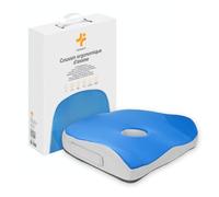 Inphysio® Coussin d'Assise Ergonomique, Support Orthopédique, Mousse à Mémoire de Forme, Support pour Les Fesses, Coussin Coccyx, pour Chaise, Voiture, Oreiller de Voyage, 45 × 37 × 9 cm