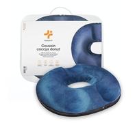 Inphysio® Coussin Donut, Coussin Assise Ergonomique, Coussin Coccyx, Coussin Siege Orthopédique, Coussin Memoire Forme, Coussin Fesses, Coussin Hemorroidaire, Coussin Voiture, Chaise, 45 x 37 x 9cm