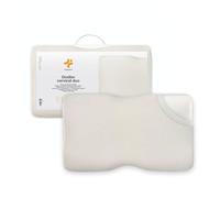Inphysio Oreiller Cervical Ergonomique Duo Premium Oreiller à mémoire de Forme, adapté au Sommeil sur Le Dos et sur Le côté, avec taie en Coton Respirante Incluse