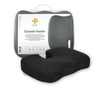 Inphysio Oreiller en Forme de U - Coussin de Siège Ergonomique pour Chaise de Bureau - Mousse à Mémoire de Forme Hypoallérgenique - Soulage Les Douleurs Lombaires - 45 x 35 x 7 cm