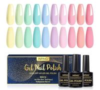INPING Vernis Semi Permanent, 10 Couleurs Macarons sucrés Thème Gel UV Semi Permanent, Soak Off UV/LED Vernis à Ongles Pour Salon De Manucure DIY Home, 8 ML