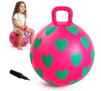 INPODAK 40cm Balle Sauteuse Space Hopper Ballon Sauteurs avec poignée Balles gonflables avec Pompe à Main Balle Sauteuse pour Enfants de 3 à 6 Ans Jouet Sauteur pour Enfants