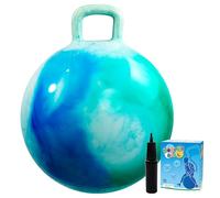 INPODAK Space Hopper, Balle Sauteuse pour Enfants de 8 à 12 Ans, Balle Sauteuse de 55 cm, Balles Rebondissante avec poignée, Jouet Sauteur pour Enfants de 8,9,10,11 et 12 Ans(Nuages Bleus)
