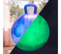 INPODAK Veilleuse Space Hopper, Balle Sauteuse pour Enfants de 5 à 9 Ans, Balle Sauteuse de 50 cm, Balles Rebondissante avec poignée, Jouet Sauteur pour Enfants de 5,6,7,8 et 9 Ans