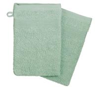 Atmosphera - Lot de 2 Gants de Toilette - Coton 450 GR/m² - Vert céladon 15x21 cm