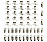 InputMakers Lot de 25 pcs ampoule E10 de 3,8 V 0,3 A et 25 pcs douille E10 Kit d'électricité pour travaux manuels et usage scolaire pour Expériences Circuits Électriques.