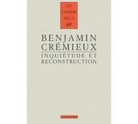 Inquiétude et reconstruction Essai sur la littérature d'après-guerre (1931) - Benjamin Crémieux - Gallimard - broché - Essai