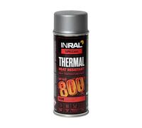 INRAL High Temperature Resistant Aluminium Paint - Matt Aluminium Metal Paint - Durable Heat Resistant Pai