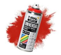 INRAL Peinture Acrylique Aérosol RAL3020 Rouge Brillant 400ml Int/Ext Rapide