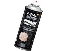 INRAL Peinture chrome en spray cuivre 400 ml - vernis acrylique intérieur et extérieur pour professionnels, bricoleurs, DIY et upcycling, couvre jusqu'à 2 m²
