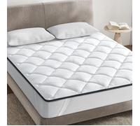 INRE Surmatelas Nuage 140x190 cm - Extra Épais en Microfibre Respirante - Ultra Moelleux, Anti-Acariens, Lavable - Confort Optimal