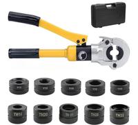 INREPRO 8 Tonnes Pince à sertir les tuyaux hydrauliques Pince à Sertir Hydraulique Forme TH16, 20, 25, 26, 32mm, V12, 15, 18, 22, 28mm, Sertisseuse Tête Pivotante à 360° pour Tuyaux en Aluminium, PEX