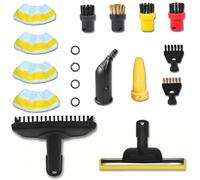 INREPRO Lot de 18 accessoires pour nettoyeur vapeur Kärcher SC1 SC2 SC3 SC4 SC5, kit professionnel de pièces de rechange pour Kärcher avec buse de fenêtre, buse allongée, buse manuelle, brosses rondes