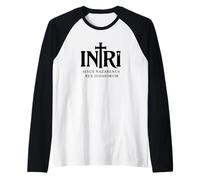 INRI Croix Latine Jésus Christ Roi des Juifs Manche Raglan