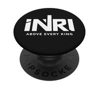 INRI Jésus Christ Roi des Juifs Croix Latine PopSockets PopGrip Adhésif