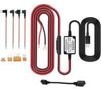 Inrigorous Dash Cam Cable Kit,Universal 3M Power Cable Kit,12V 24V to 5V Power Cable Kit with Fuse for