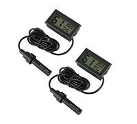 INRIGOROUS Thermomètre Hygromètre Digital Mini Sonde Jauge de Température Humidité Mètre pour Reptile Incubateur Aquarium Volaille Bureau Salle de Séjour 2 Pack