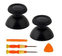 inRobert 2 PCS PS Portal Thumb Grips, Joystick de Remplacement pour PlayStation Portal, Kit de Réparation pour Joystick avec Palette Triangulaire, Tournevis et Outil de Levage pour PS5 Portal - Noir