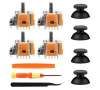 inRobert 4 Pièces Hall Effect Joystick PS5, Joysticks avec Module Capteur Analogique 3D, Kit Joystick PS5 Comprenant des Capuchons pour Sticks Analogiques et un Kit d'outils de Réparation