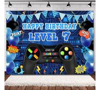 INRUI Toile de fond débloquée pour 7e anniversaire Motif jeu vidéo Niveau 7 2,1 x 1,5 m