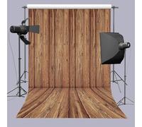 INRUI Toile de fond pour photographie murale en bois rétro marron - Texture bois - Pour portrait - Pour anniversaire, fête prénatale - 1,8 x 2,4 m
