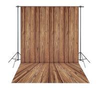 INRUI Toile de fond pour photographie murale en bois rétro marron - Texture bois - Pour portrait - Pour anniversaire, fête prénatale - Décoration photo (1,5 x 2,1 m)