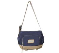 INS Sac à bandoulière for Adolescent garçon école Messenger épissage Couleur Grande capacité Sac d'école Japonais Sac à Dos asthétique (Color : Blue)