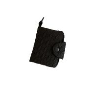 Ins Simple Zero Wallet Girls Candy Color Card Bag Student Backpack Pendant Buckle Small Coin Purse Cute(Black)